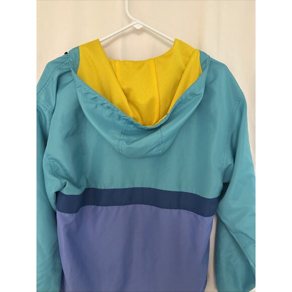 Dutch Bros Anorak Jacket Womens Medium Color Block Windbreaker Retro Logo Hoodie - Picture 12 of 13